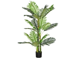 Planta Artificial Palmera 150cm Relleno Cemento Interior Fácil Mantenimiento