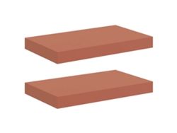 Estante De Pared | Estante Flotante | Estantería Pared Con Almacenamiento 2 Uds Rojo 40 X 23,5 X 4 Cm