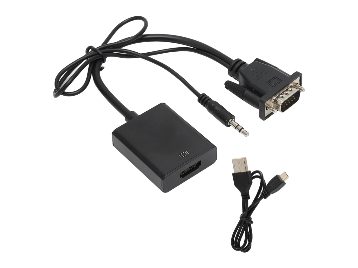 Adaptador Convertidor De Vga A Interfaz Multimedia De Alta Definición Con Conversión De Señal De Audio 1080p