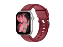 Correa de caucho fluorado FKM para Apple Watch con diseño de diamantes FWINL (46 x 44 mm)