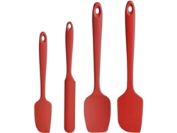 2026da-set De Espátulas De Silicona, Alimentario Sin Bpa, Resistente Al Calor Hasta 600°f, Herramientas De Cocina Para Hornear Y Mezclar (rojo)