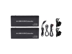 Extensor Kvm Usb Con Interfaz Multimedia Hd. Transmite Vídeo 4k A 60 Hz Hasta 60 M Con Cable Cat5e. Enchufe Británico De 6 Y 7 Pulgadas.
