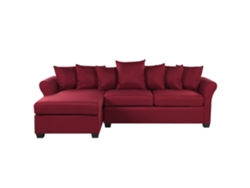 Sofá esquinero BELIANI Vikna de Poliéster Rojo 250x140x83