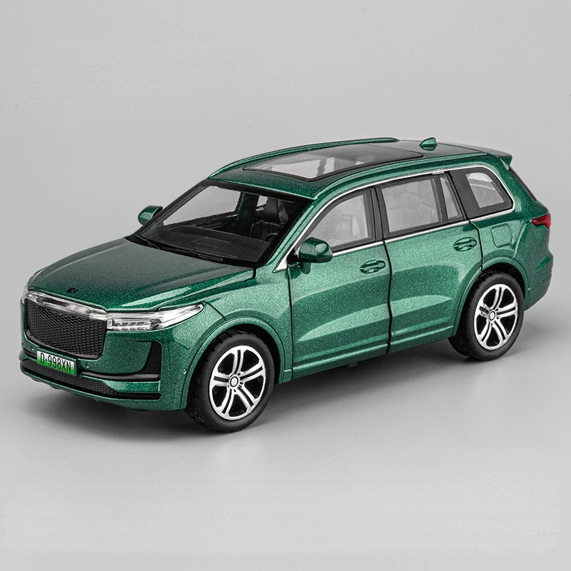 (Verde) Miniatura de coche de aleación fundida a presión a escala 1:32 - Función de sonido y luz