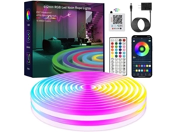 Luces De Neón Led Rgb De 4,8 M, Control Por Aplicación/remoto, Sincronización Con Música, Ip67, Recortables.