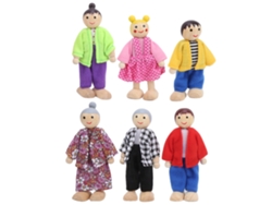 Muñecas De La Familia Pine, Juguete En Miniatura Para Casa De Muñecas, Accesorio Educativo, 6 Piezas