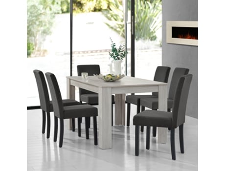 Juegos de Comedor [EN.CASA] Roble (MDF, tela - 140c x 90 x 77 cm)