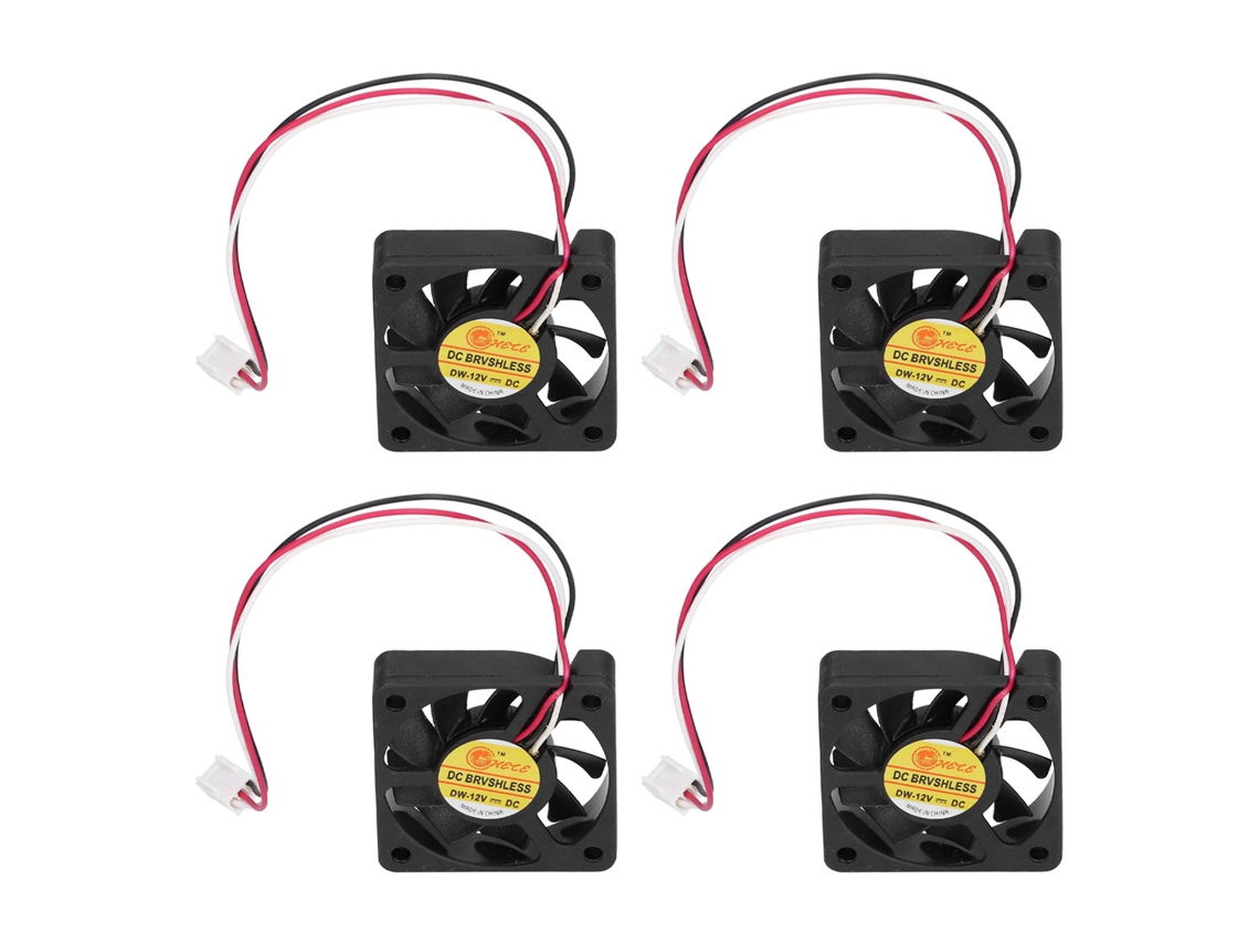 4 ventiladores de refrigeración silenciosos de 12 V CC con 3 cables