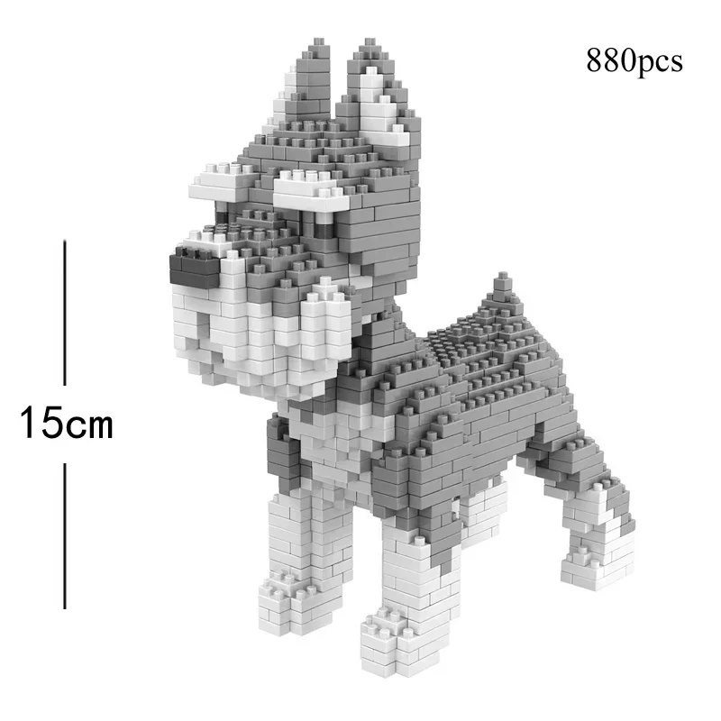 Juego De Bloques De Construcción De Juguete En Forma De Mini Perro, Adecuado Para Niños, Niñas Y Adultos Principiantes.