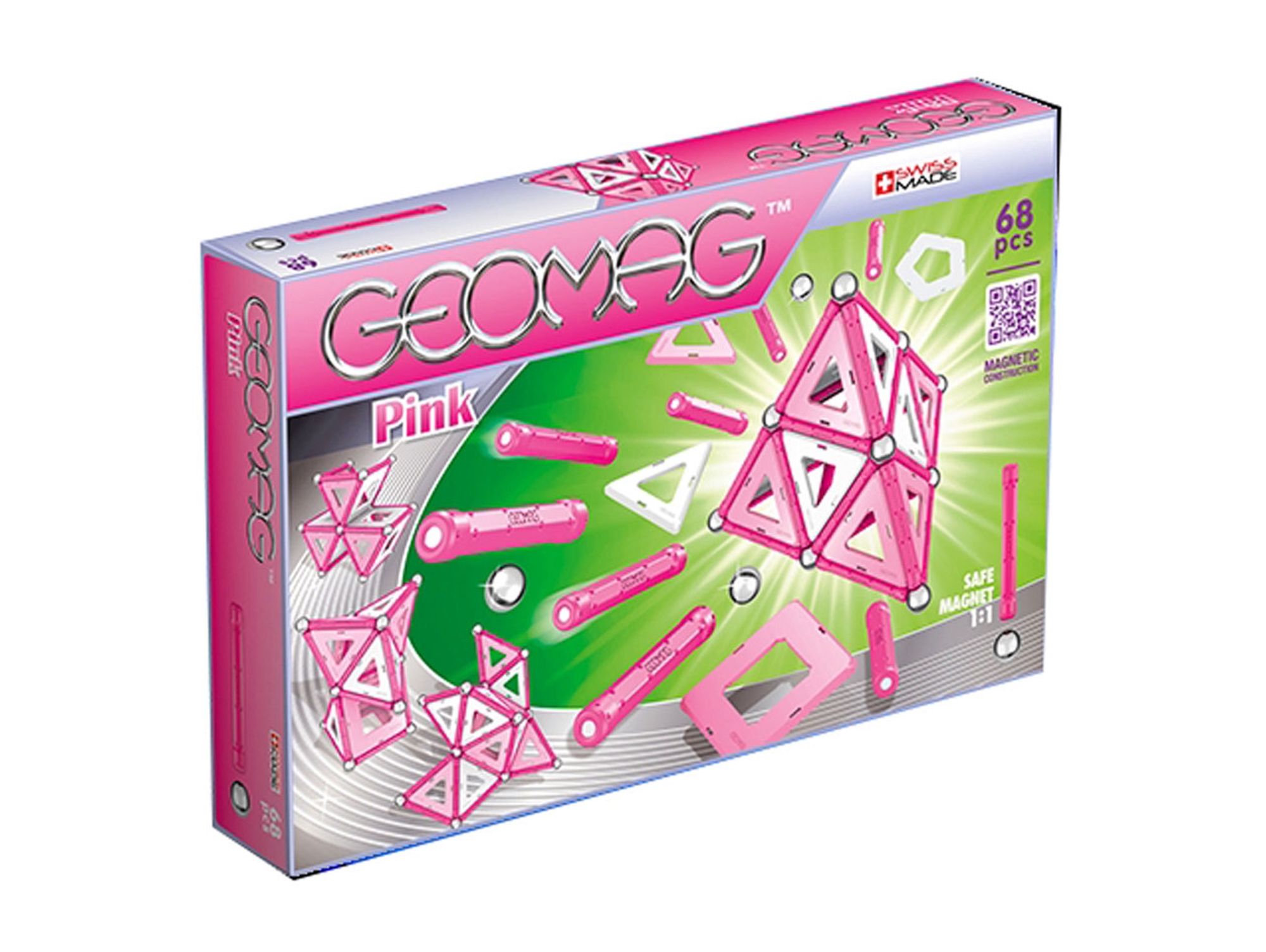 Set Magnético GEOMAG Paneles Rosa 68 uds