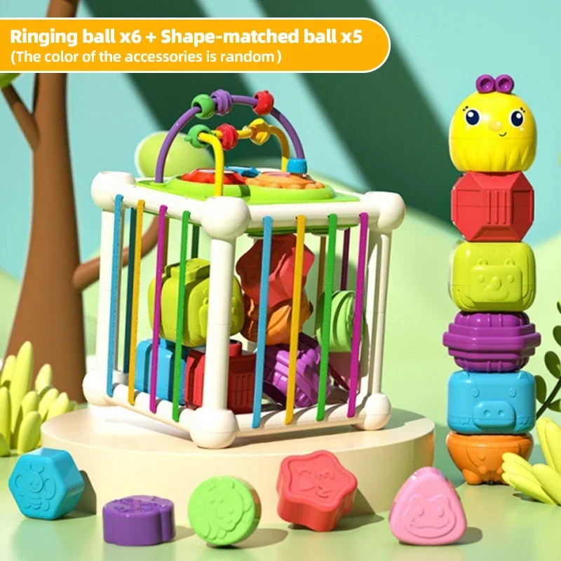 Cubos Montessori Para Clasificar Formas, Bloques De Construcción Sensoriales Suaves, Juguete Educativo Para Bebés.