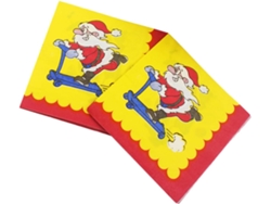 20 servilletas navideñas con estampados de figuras, papel absorbente y duradero para cenas y decoración - D Gokoco