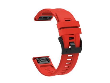 Correa de Silicona 26mm hebilla de liberación rápida para Garmin Fenix 7X - tinto