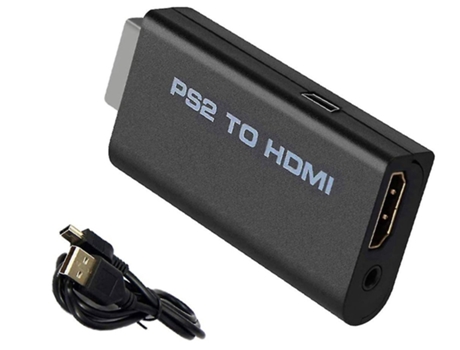 Ps2 a Hdmi Playstation 2 a Hdmi 480I 576I 480P Convertidor de vídeo Adaptador Av a Hdmi con salida de audio de 3,5 mm para soporte BISBISOUS