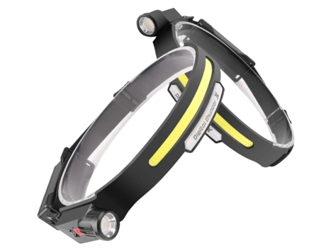 Linterna frontal ajustable recargable de silicona con sensor LED de movimiento 350 lúmenes COB 230 ° linterna frontal (negro) CHRONUS