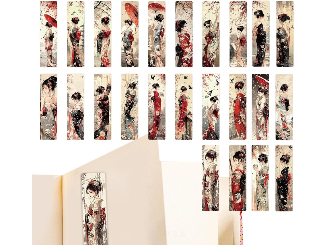 Marcapáginas para amantes de la lectura, 24 marcapáginas de papel | Diseño femenino para estudiantes, Vayotoy