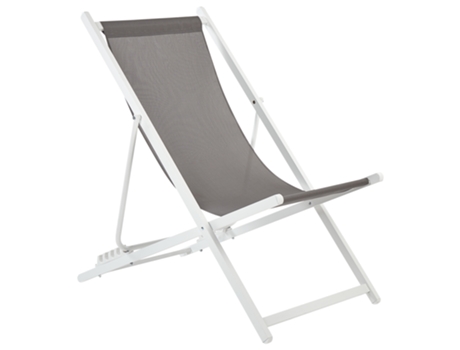 Silla de jardín plegable gris y blanca BELIANI Locri ii