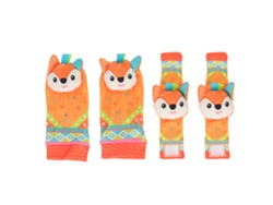 Conjunto De Pulseiras E Meias Com Chocalhas Para Bebê 0-6 Meses Brinquedo Educativo Suave