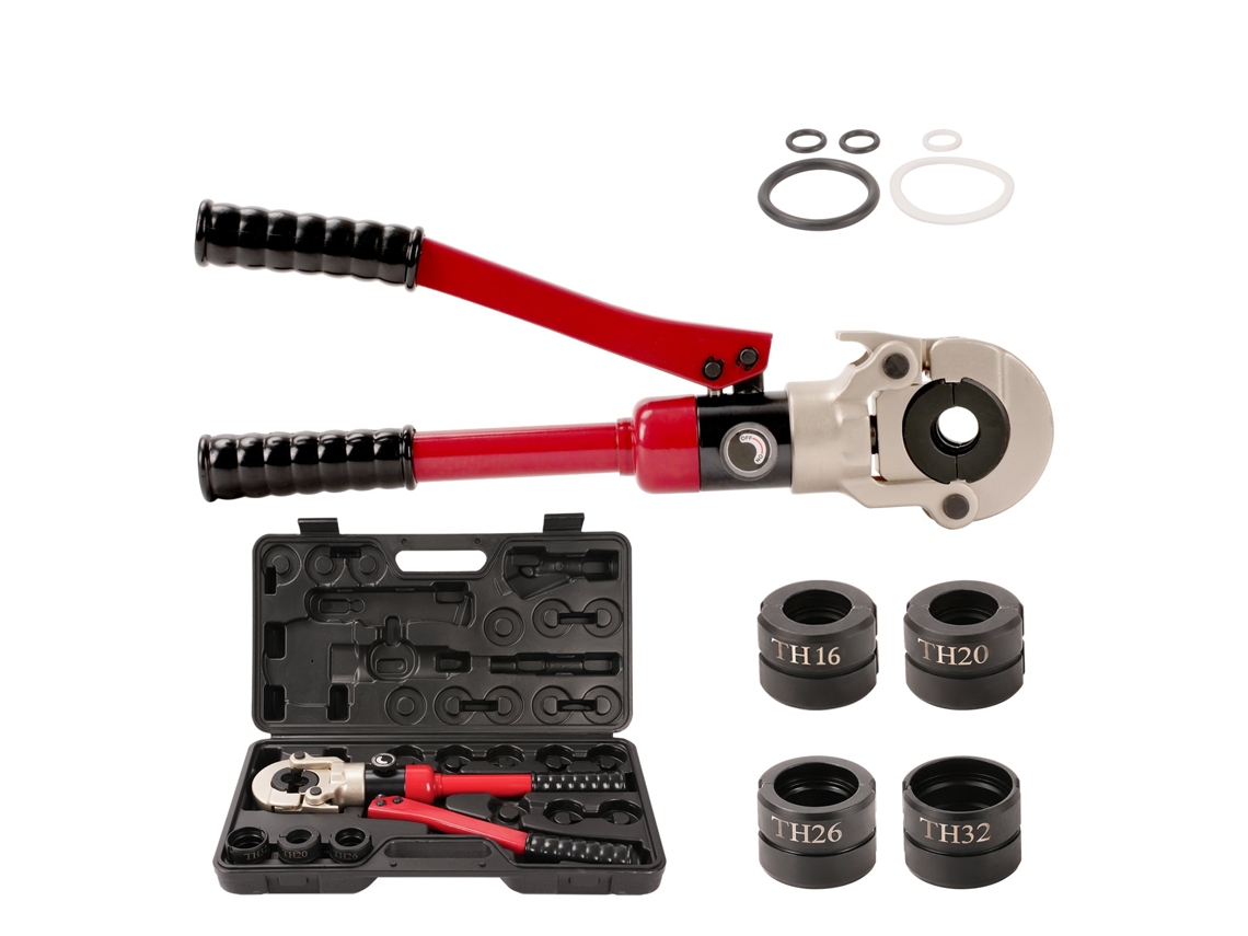Alicates Para Engarzar Multicapa Rojos 100kn Para Racores: Th16, Th20, Th26, Th32