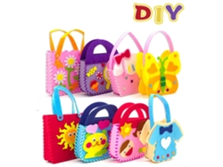 Ats-8pcs/set Juguete De Bolsa De Mano Infantil Diy Cartoons Bolsa De Tela No Tejida Manual Educativo Para Niños