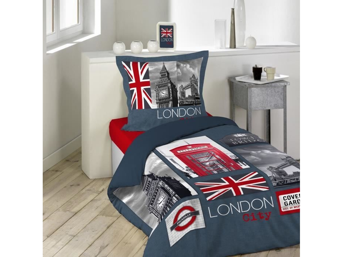 Conjunto de Edredón City London 100% Algodón 140 X 200 Cm DOUCEUR D'INTERIEUR