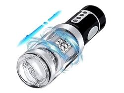 Masturbador automático con vibración y juguete sexual erótico sexy Masturbador automático con vibración y juguete sexual erótico sexy, negro