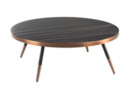 Mueble de Apoyo ANGEL CERDÁ 2068 (Negro, Bronce
 - Ø90 x 30 cm)