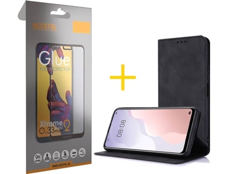 Carcasa + Protector de Pantalla para Samsung Galaxy S21 Plus 5G ACCETEL Negro
