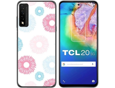 Carcasa TCL 20 5G TUMUNDOSMARTPHONE Dibujos Transparente Flores 06 Multicolor