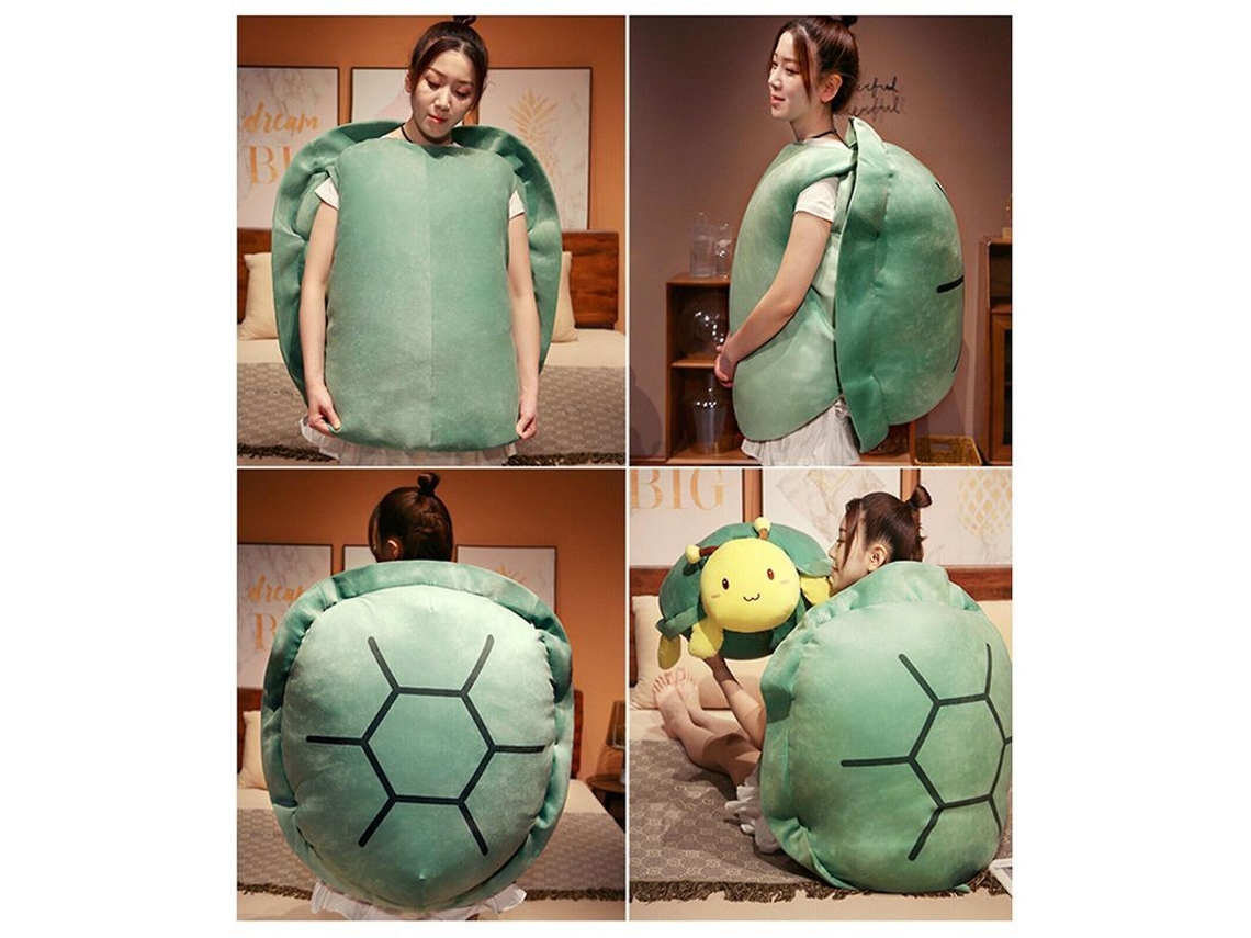 Disfraz de tortuga de peluche 2026, cojín con peso, regalo para niños y adultos.