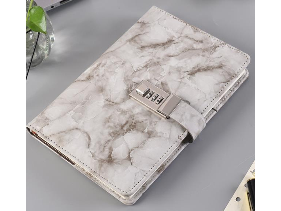 Cuaderno de Contraseñas con Bloqueo de Código y Tapa de Mármol Kofihety