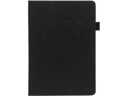 Agenda académica diaria y semanal 2027, agenda mensual para estudiantes y profesionales, formato A5, color negro.