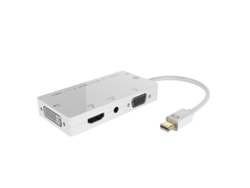 Adaptador Mini DisplayPort para HDMI - VGA - DVI con Audio 3 en 1