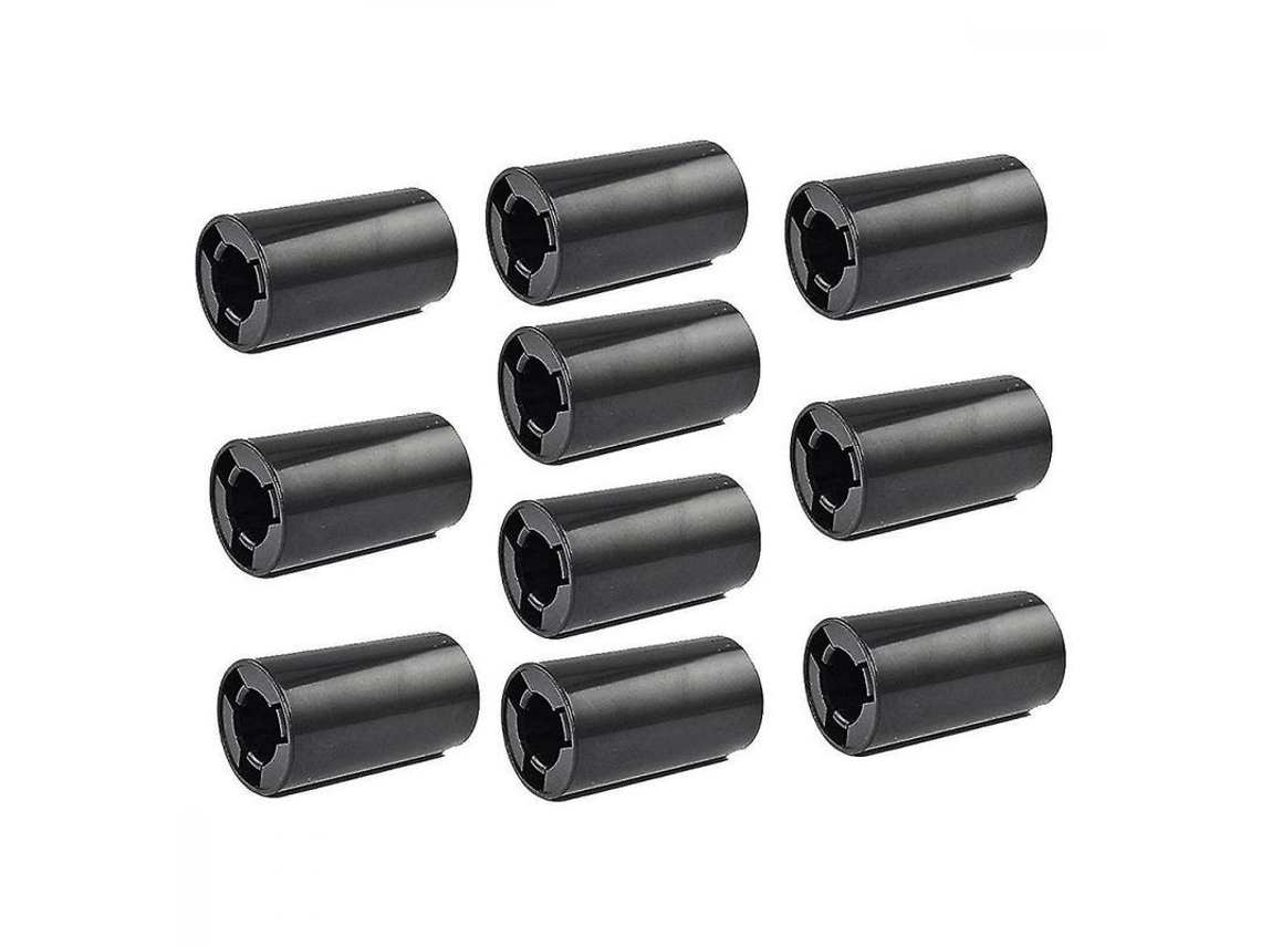 Adaptador De Pilas Aa A C, 10 Unidades, Estuche, Material Abs, Plástico Duro Y Ecológico, Negro.