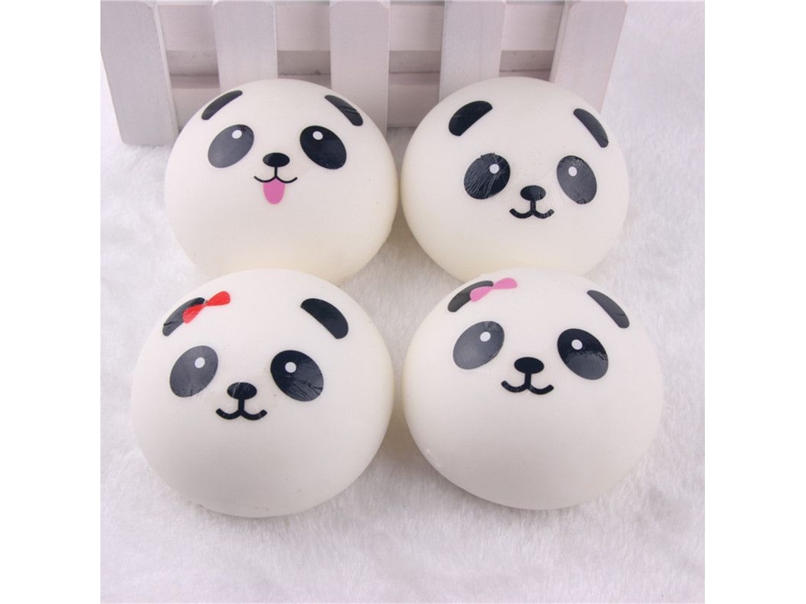 Mini Panda Squishy Panes De Cartoon Simulación De Comida Juguete, Estilo Aleatorio, Set De 4