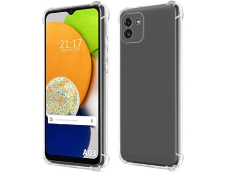 Carcasa para Samsung Galaxy A03 TUMUNDOSMARTPHONE Antigolpes Transparente