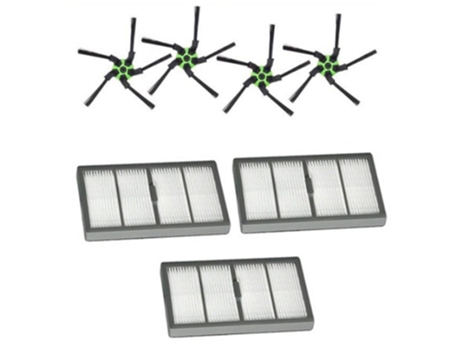 Kit de peças de reposição de escovas laterais de filtros para irobot roomba s9 s9+