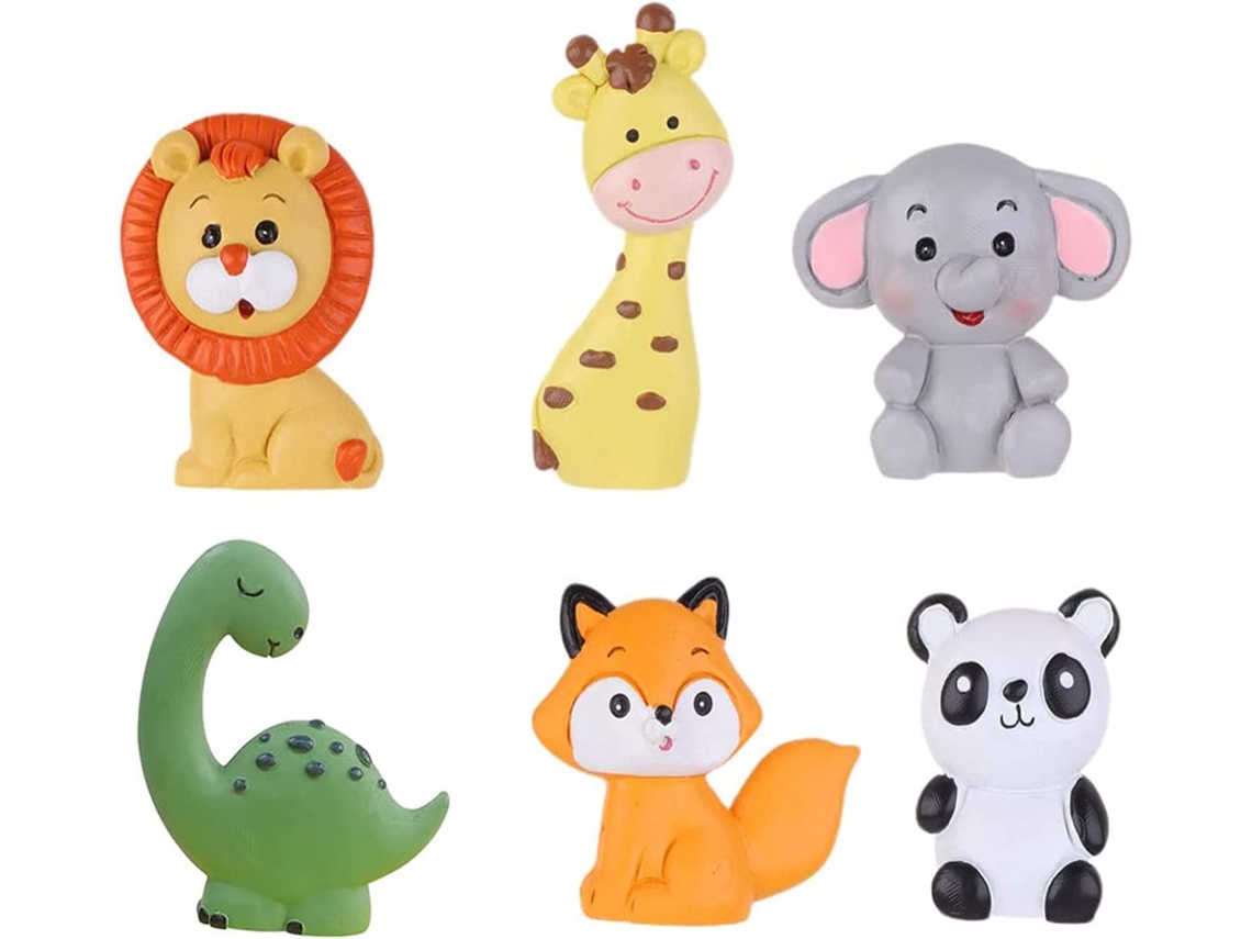 VVJIJILLY 6pcs Topper De Bolo Animal Selvagem Enfeite Para Cupcake Festa De Aniversário Infantil Chá De Bebê Decoração Com Animais