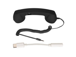 Auriculares Aetheria Retro Anti-Radiación USB-C y de 3,5 mm para smartphones - Negro