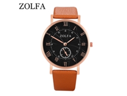 Reloj De Pulsera Para Mujer De Moda Con Correa De Pu, Dial Redondo, Analógico, Cuarzo (café)