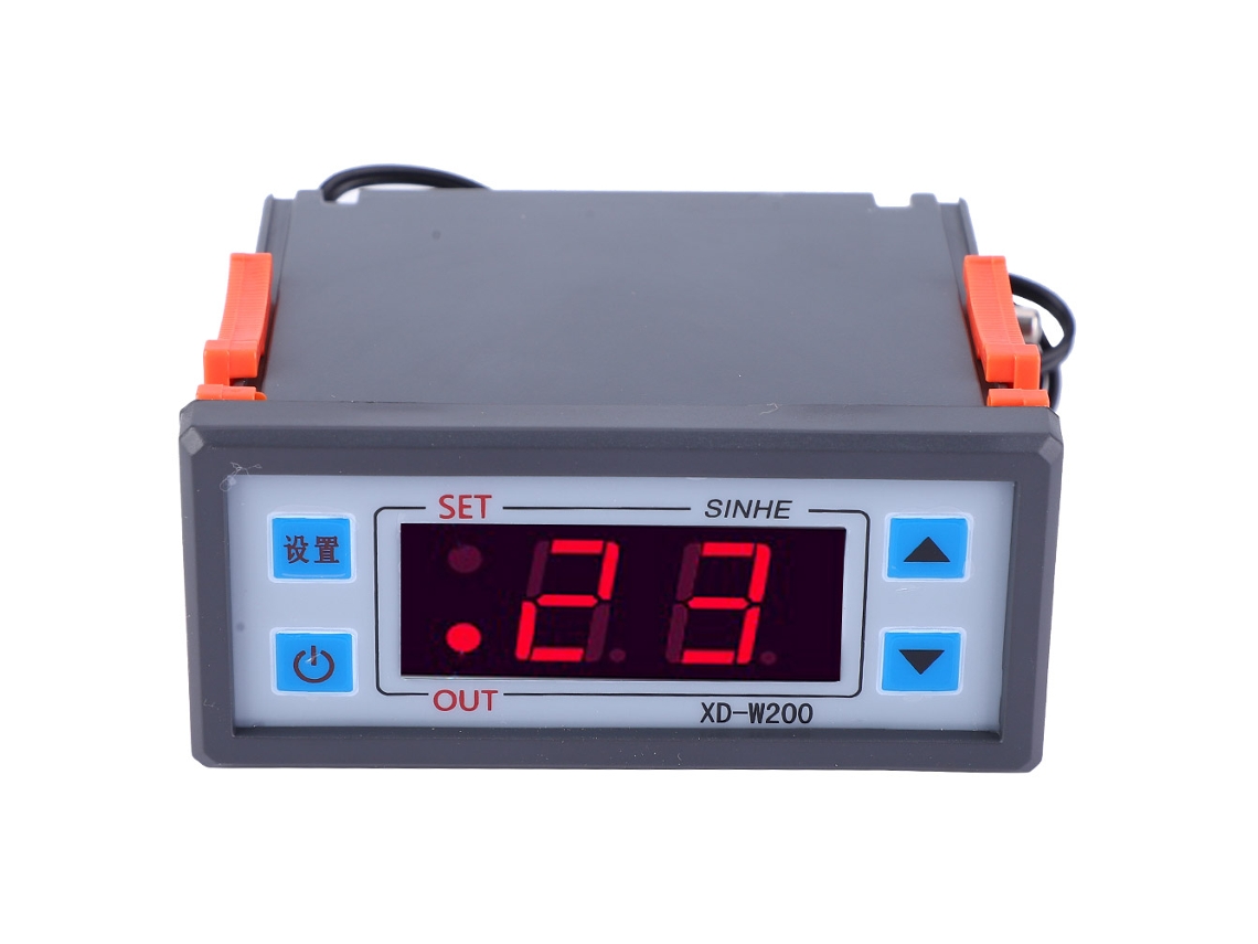 Termostato digital XD-W200 con control de temperatura ajustable y pantalla LCD de 12 V