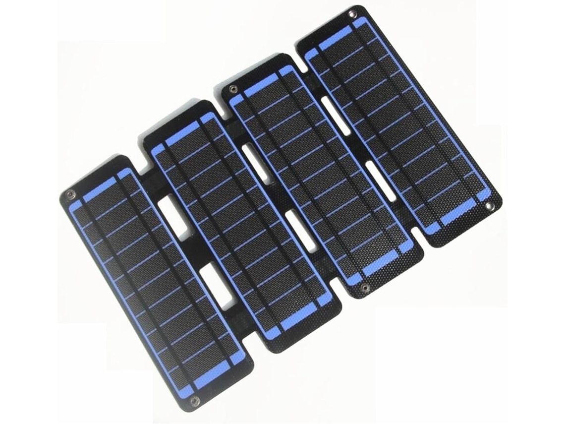 Cargador Solar Usb Compacto Con Salida De 14 W Y Panel Monocristalino Para Viajes.