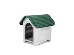 Caseta para Perro Pequeño GARDIUN Kira 59X75X66 Cm Fabricado En Resina Color Beige/Verde