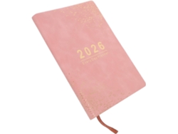 Agenda Diaria Y Mensual A5 Rosa De 2026 Con Páginas Semanales, Papel Grueso Y Resistente A Las Manchas...