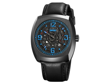 Relojes para Hombres Reloj de Cuarzo analógico Relojes de Pulsera Luminosos Impermeables-Azul LUUCOZK