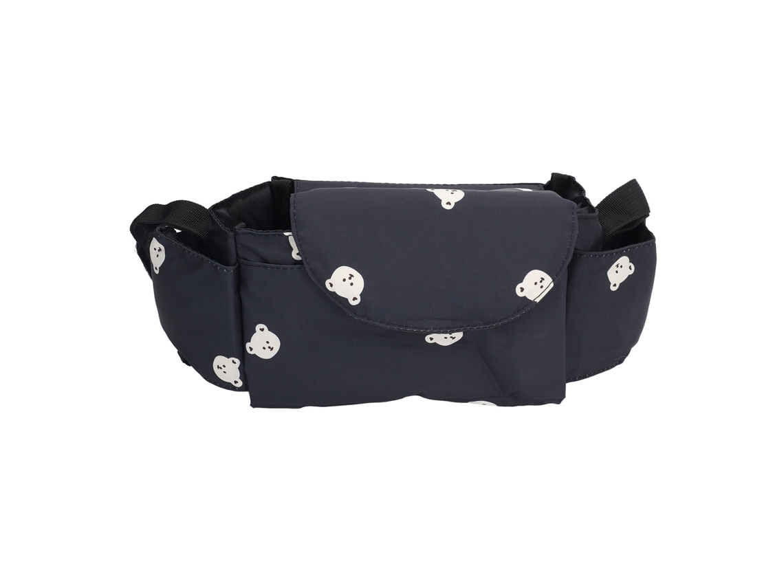 Elegante Bolso De Mano Portátil De Gran Capacidad Para Cochecito De Bebé Con Múltiples Compartimentos - Negro