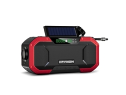 Radio Supervivencia Energía Solar 5000mah Portátil Linterna Camping Rojo