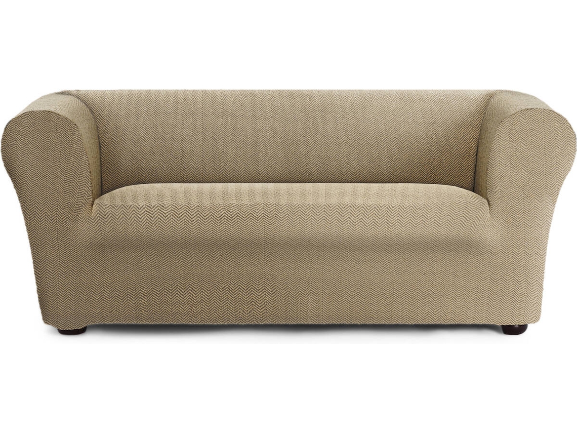 Funda de Sofá 2 Plazas EYSA Chester/Klippan Premium Jaz Tejido Multielástico (180 x 110 x 100 cm - Poliéster y Algodón - Beige)