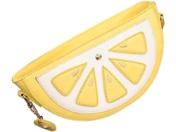 Adorable Bolso De Hombro Con Cadena Y Estampado De Frutas.