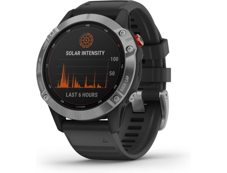 Reloj deportivo GARMIN Fénix 6 Solar (Bluetooth - Hasta 14 días de autonomía - Negro)